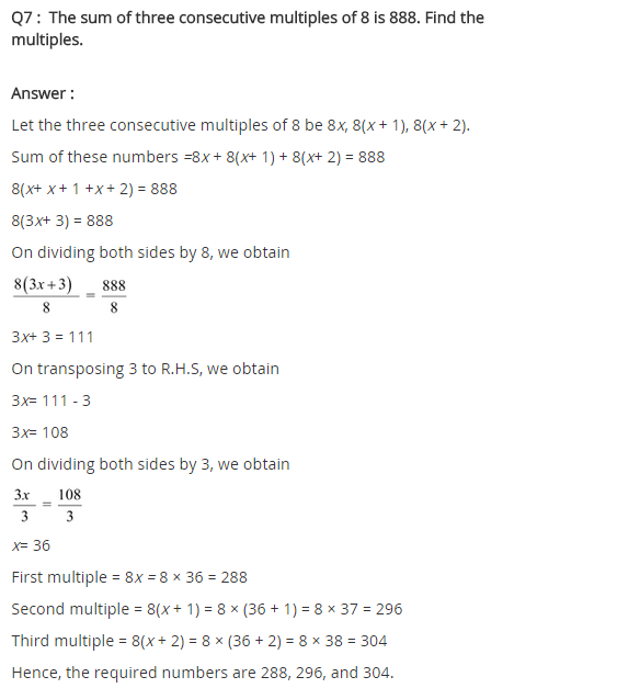 NCERT Solutions for Class 8 Maths Chapter 2 Linear Equations in One Variable Ex 2.2 q-7