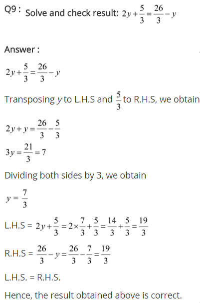 NCERT Solutions for Class 8 Maths Chapter 2 Linear Equations in One Variable Ex 2.3 q-9