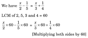 NCERT Solutions for Class 8 Maths Chapter 2 Linear Equations in One Variable Ex 2.5 Q1.1