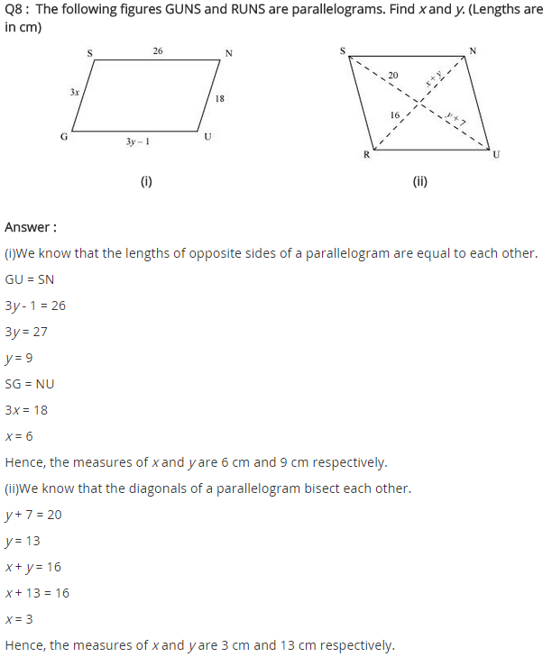NCERT Solutions for Class 8 Maths Chapter 3 Understanding Quadrilaterals Ex 3.3 q-8