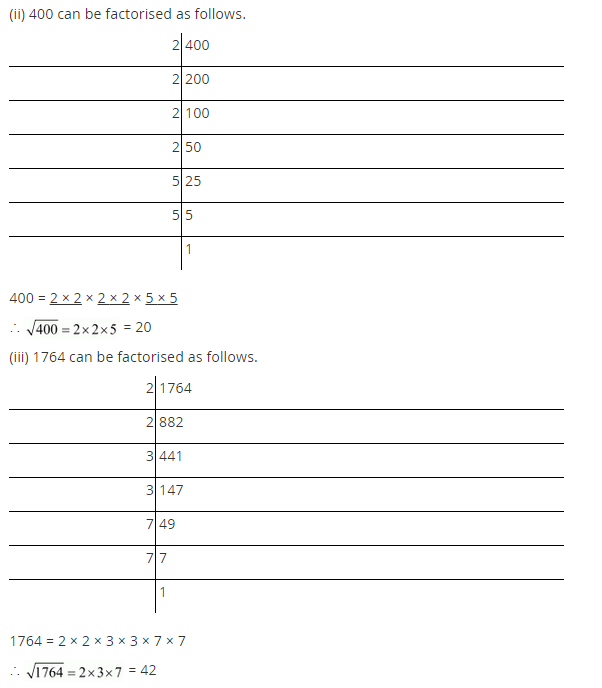 NCERT Solutions for Class 8 Maths Chapter 6 Squares and Square Roots Ex 6.3 Q4.1