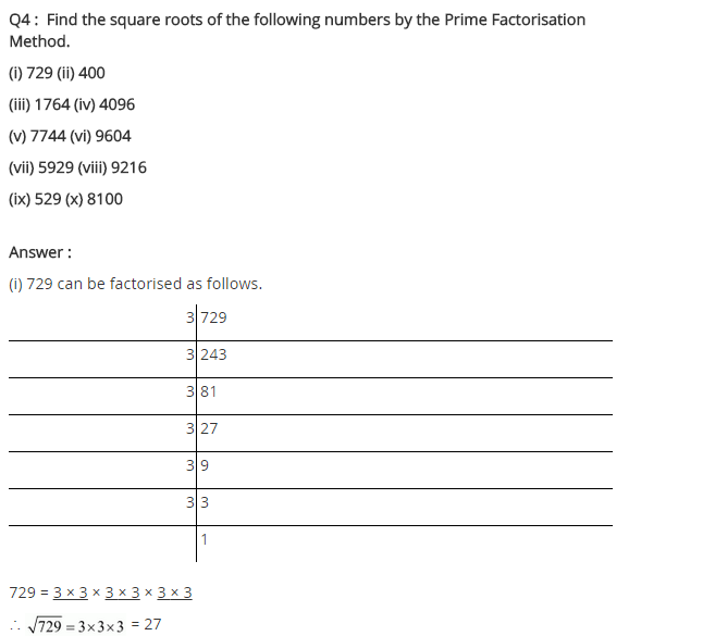 NCERT Solutions for Class 8 Maths Chapter 6 Squares and Square Roots Ex 6.3 Q4