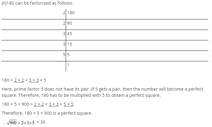 NCERT Solutions for Class 8 Maths Chapter 6 Squares and Square Roots Ex 6.3 Q5.1