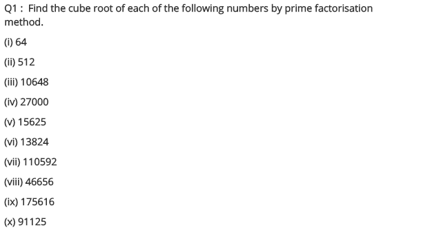 NCERT Solutions for Class 8 Maths Chapter 7 Cubes and Cube Roots Ex 7.2 A-1