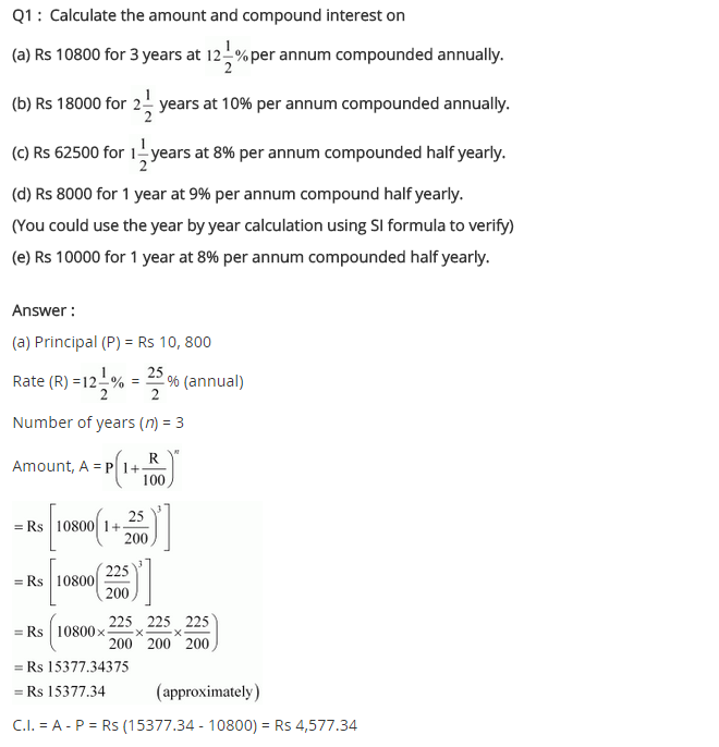 NCERT Solutions for Class 8 Maths Chapter 8 Comparing Quantities Ex 8.3 q-1