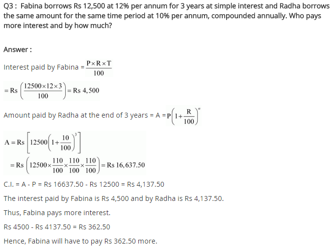 NCERT Solutions for Class 8 Maths Chapter 8 Comparing Quantities Ex 8.3 q-3