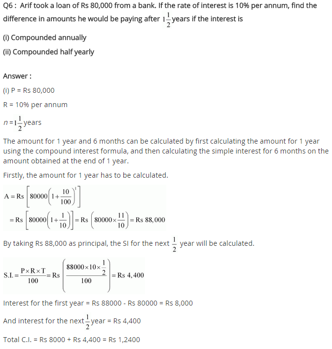 NCERT Solutions for Class 8 Maths Chapter 8 Comparing Quantities Ex 8.3 q-6