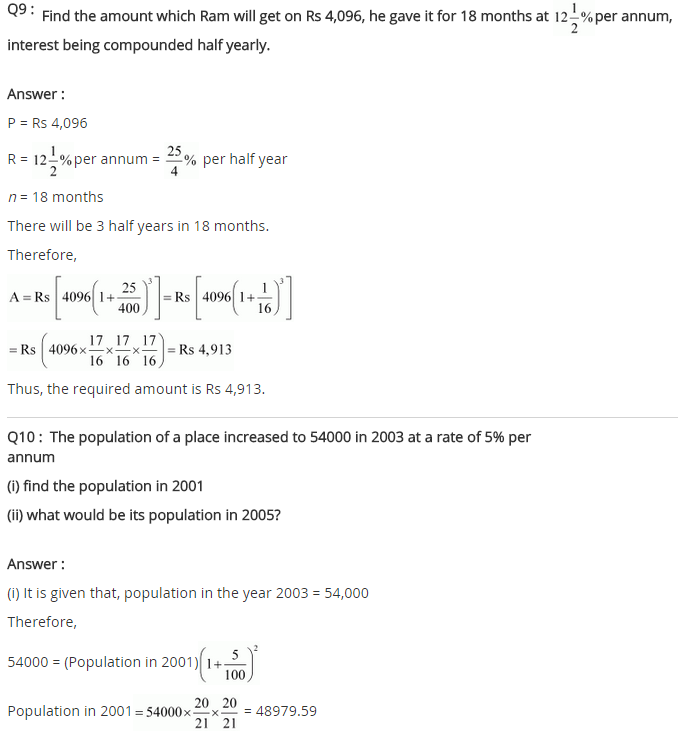 NCERT Solutions for Class 8 Maths Chapter 8 Comparing Quantities Ex 8.3 q-9