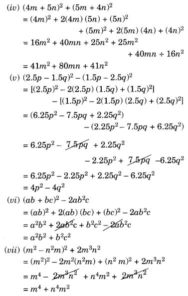 NCERT Solutions for Class 8 Maths Chapter 9 Algebraic Expressions and Identities Ex 9.5 Q4.2