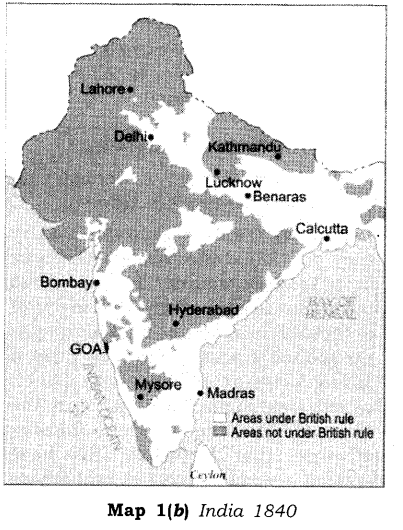 NCERT Solutions for Class 8 Social Science History Chapter 3 Ruling the Countryside Map Skills Q1.1