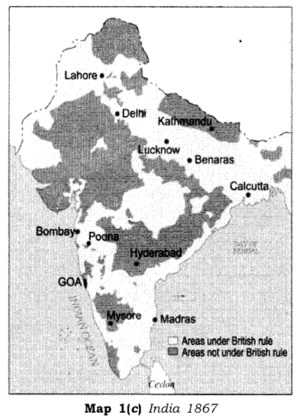 NCERT Solutions for Class 8 Social Science History Chapter 3 Ruling the Countryside Map Skills Q1.2