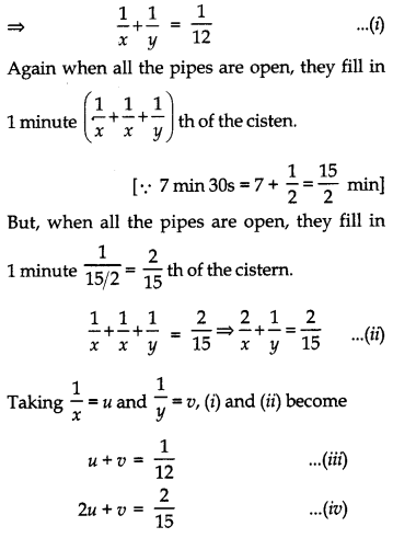 Pair of Linear Equations in Two Variables Class 10 Extra Questions Maths Chapter 3 with Solutions 22