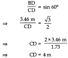 Some Applications of Trigonometry Class 10 Extra Questions Maths Chapter 9 with Solutions 3