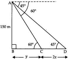 Some Applications of Trigonometry Class 10 Extra Questions Maths Chapter 9 with Solutions 9