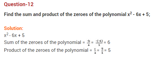 Polynomials Class 10 Extra Questions Maths Chapter 2 Q12