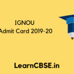IGNOU Admit Card 2019