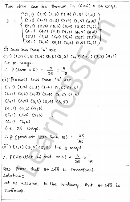 Solved CBSE Sample Papers for Class 10 Maths Paper 1 17