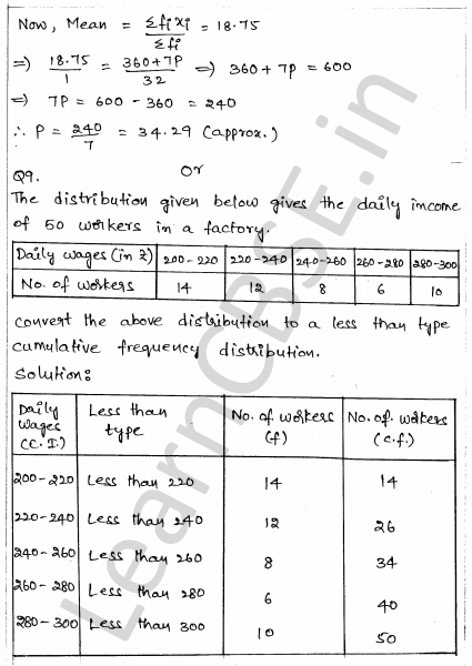 Solved CBSE Sample Papers for Class 10 Maths Paper 1 5