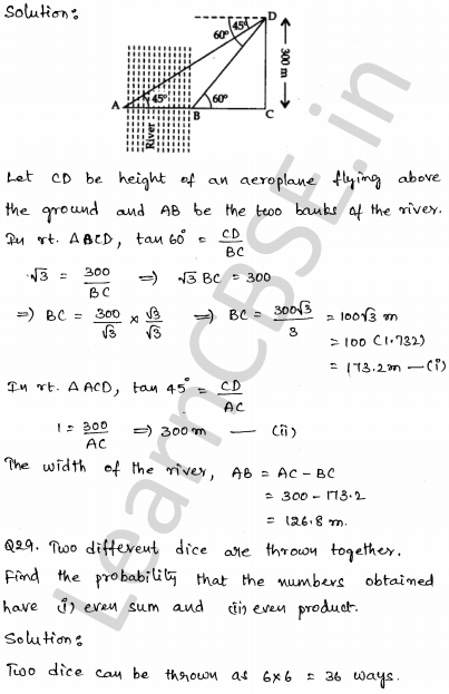 Solved CBSE Sample Papers for Class 10 Maths Set 2 24
