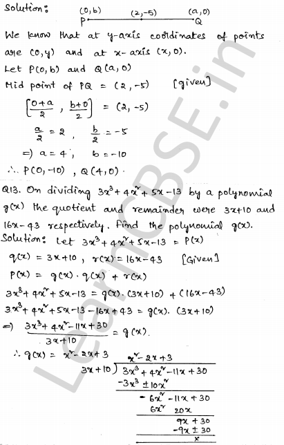 Solved CBSE Sample Papers for Class 10 Maths Set 2 7