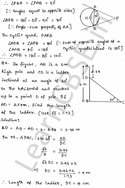 Solved CBSE Sample Papers for Class 10 Maths Set 3 1.2