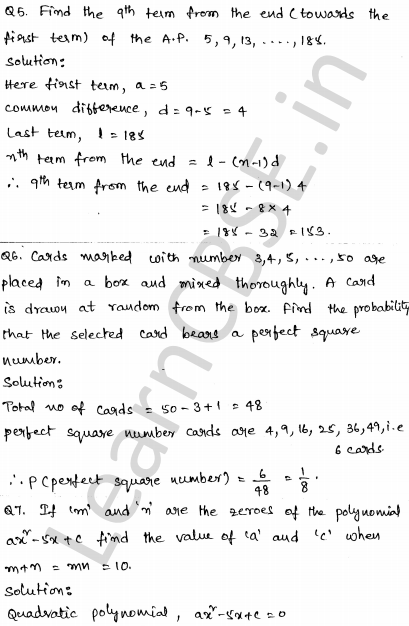 Solved CBSE Sample Papers for Class 10 Maths Set 3 1.3