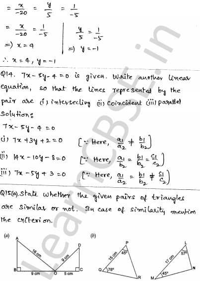 Solved CBSE Sample Papers for Class 10 Maths Set 6 1.10