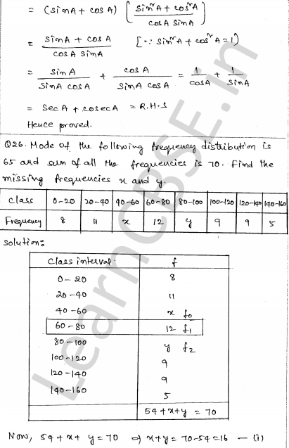 Solved CBSE Sample Papers for Class 10 Maths Set 6 1.24