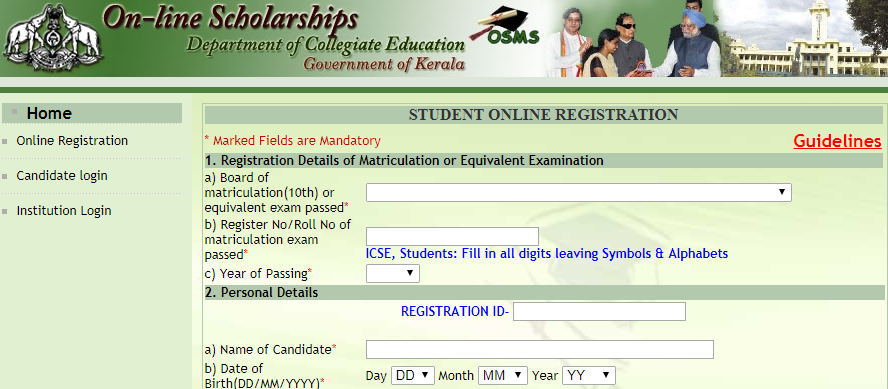 State Merit Scholarship Online Registration