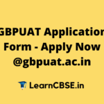 GBPUAT Application Form
