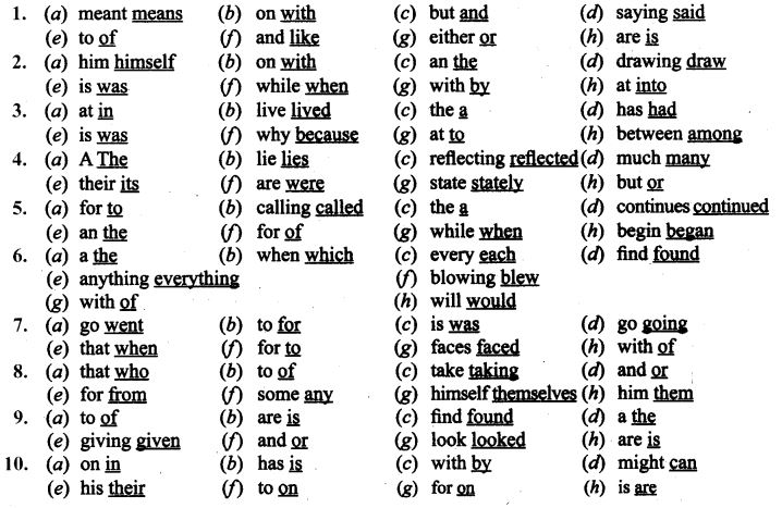 Editing Exercises for Class 9 CBSE with Answers 3