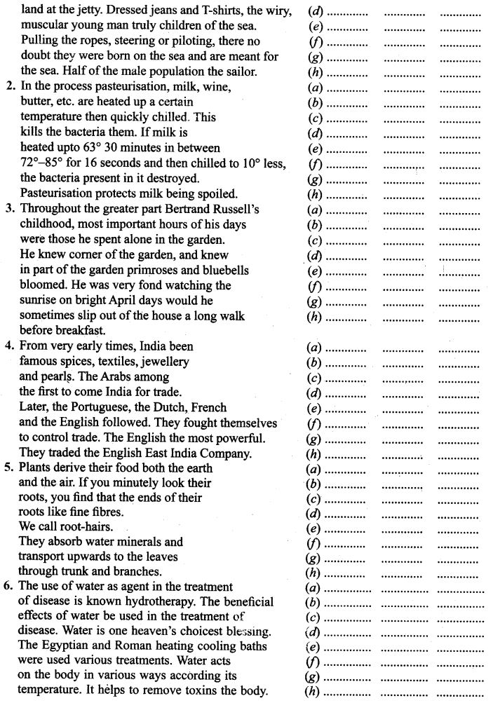 Worksheet For Class 9 English