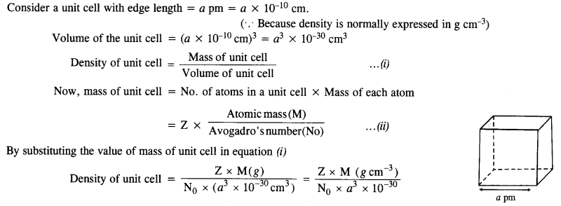 NCERT Solutions For Class 12 Chemistry Chapter 1 The Solid State Exercises Q5.1