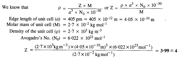 NCERT Solutions For Class 12 Chemistry Chapter 1 The Solid State Textbook Questions Q18