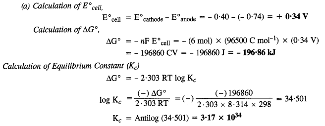 NCERT Solutions For Class 12 Chemistry Chapter 3 Electrochemistry Exercises Q4.1