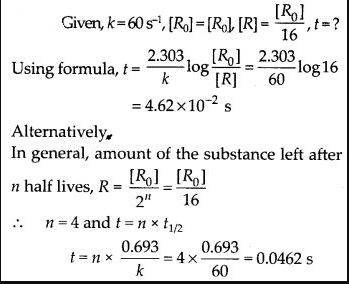 NCERT Solutions For Class 12 Chemistry Chapter 4 Chemical Kinetics Exercises Q16