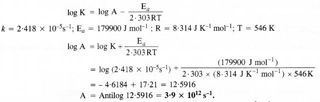 NCERT Solutions For Class 12 Chemistry Chapter 4 Chemical Kinetics Exercises Q23