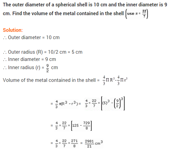 NCERT Class 9 Maths Solutions Chapter 13 Surface Areas and Volumes Ex 13.8 A11
