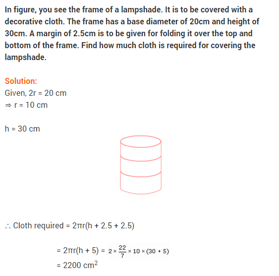 NCERT Solutions Class 9 Maths Chapter 13 Surface Areas and Volumes Ex 13.3 A1