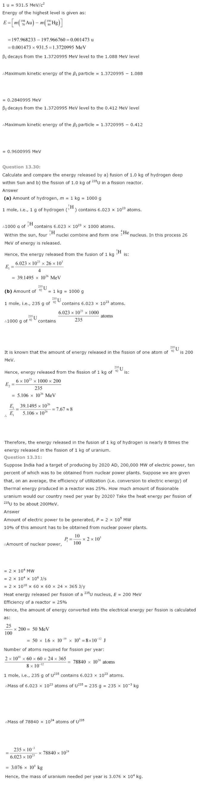 NCERT Solutions For Class 12 Physics Chapter 13 Nuclei 7