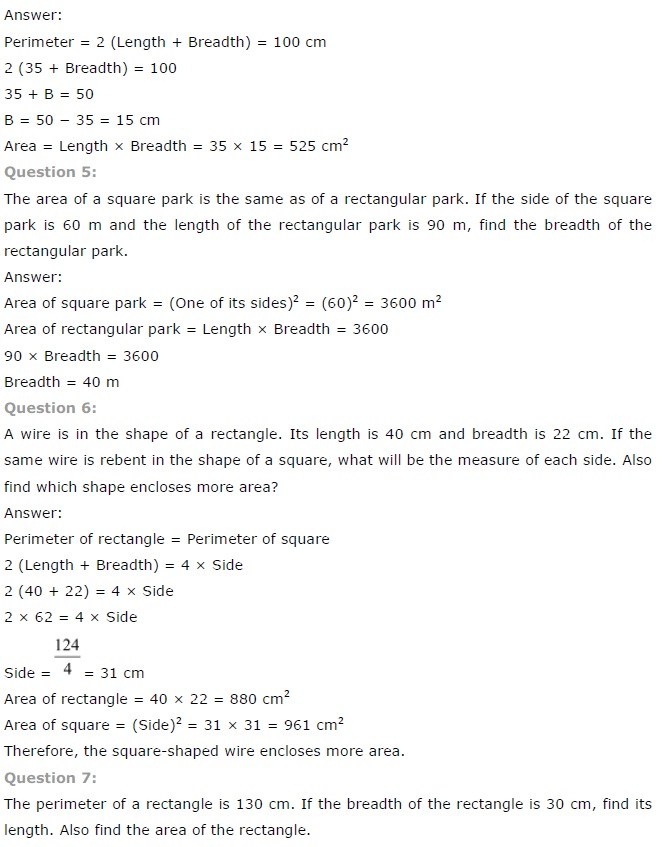 NCERT Solutions for Class 7 Maths Chapter 11 Perimeter and Area Ex 11.1 Q2