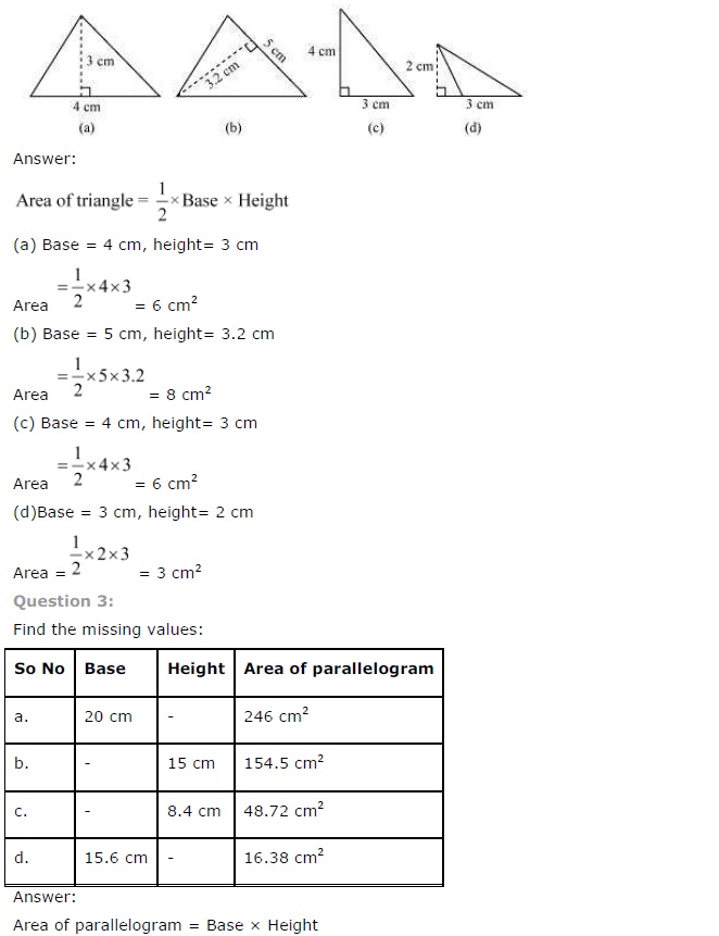 NCERT Solutions for Class 7 Maths Chapter 11 Perimeter and Area Ex 11.2 Q2