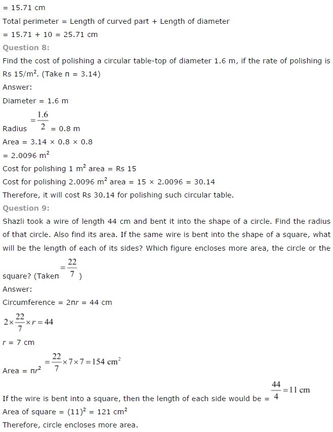 NCERT Solutions for Class 7 Maths Chapter 11 Perimeter and Area Ex 11.3 Q4