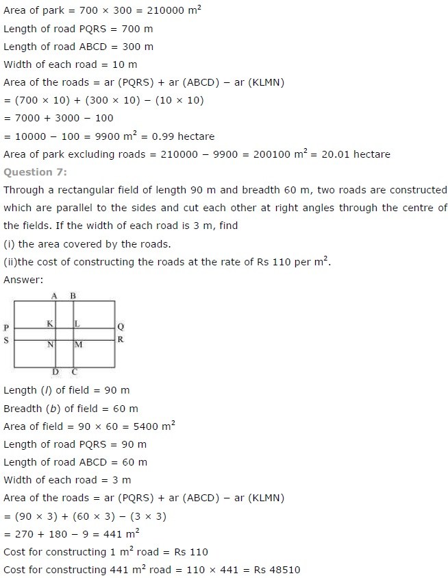 NCERT Solutions for Class 7 Maths Chapter 11 Perimeter and Area Ex 11.4 Q5