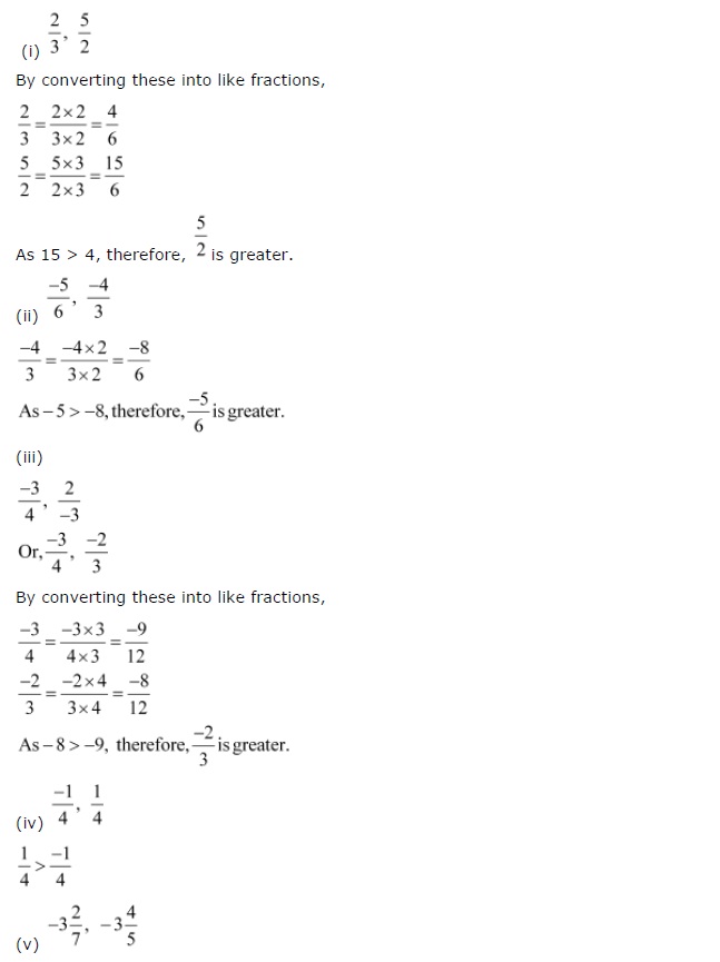 NCERT Solutions for Class 7 Maths Chapter 9 Rational Numbers Ex 9.1 Q10