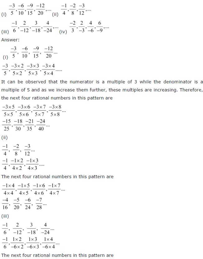 NCERT Solutions for Class 7 Maths Chapter 9 Rational Numbers Ex 9.1 Q2