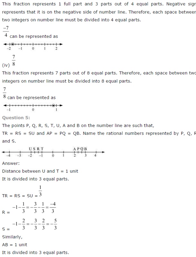 NCERT Solutions for Class 7 Maths Chapter 9 Rational Numbers Ex 9.1 Q5