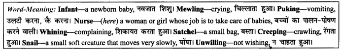 NCERT Solutions for Class 9 English Literature Chapter 10 The Seven Ages Paraphrase Q2
