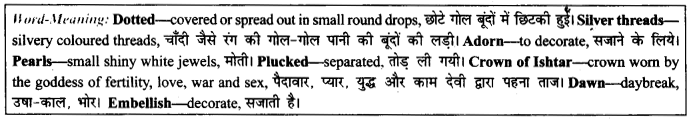 NCERT Solutions for Class 9 English Literature Chapter 12 Song of the Rain Paraphrase Q1