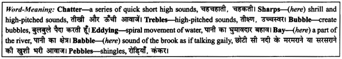 NCERT Solutions for Class 9 English Literature Chapter 6 The Brook Para Phrase Q4